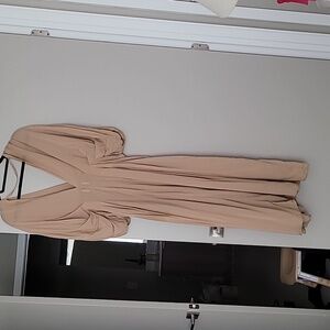 Studio TIA tan maxi dress - kaftan size S-M boho